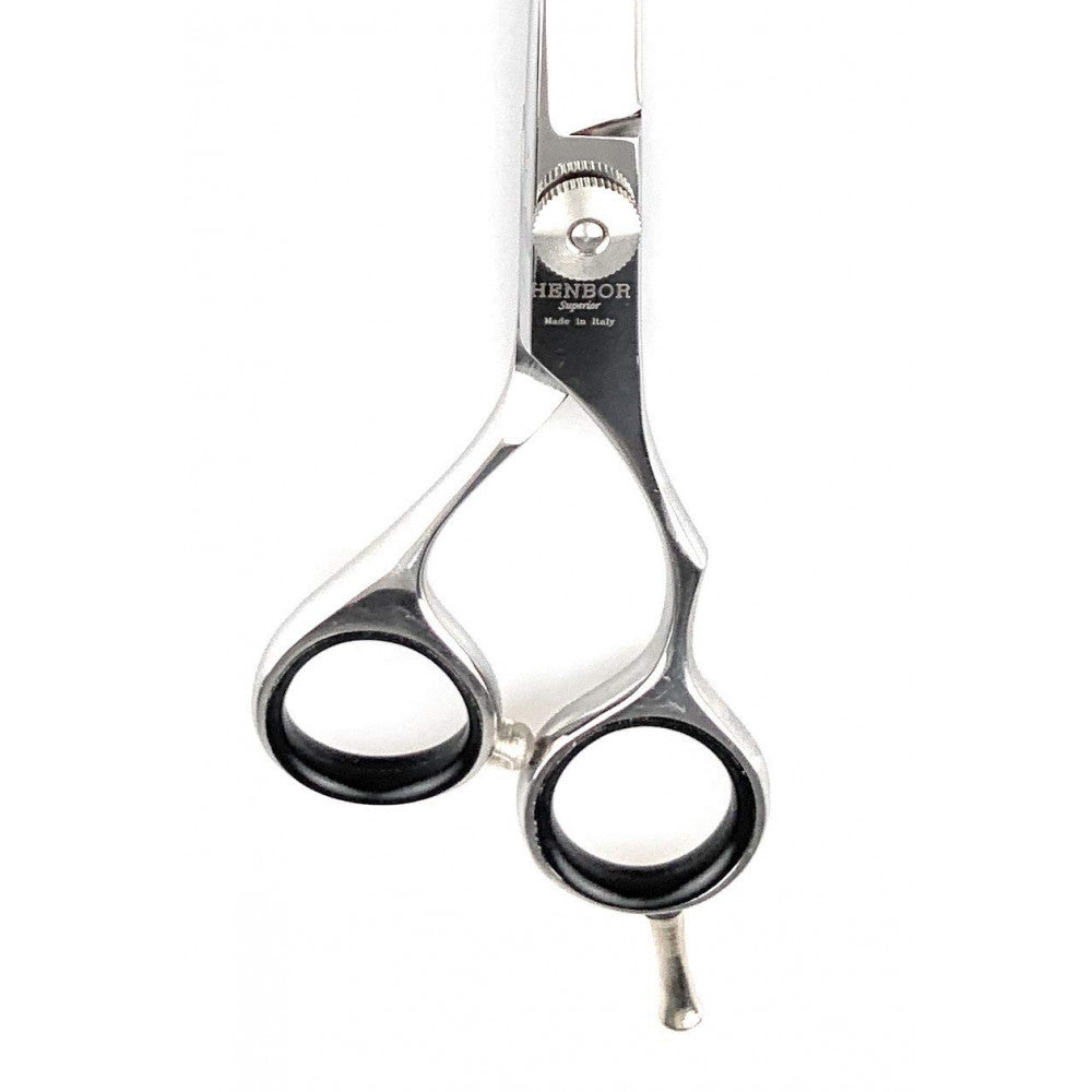 HENBOR Professional"Perfecta Line" 440C Japanese Ice Tempered Steel Hair Shears Extremely Sharp Blades Durable with Smooth Motion & Fine Cut Barber Scissors