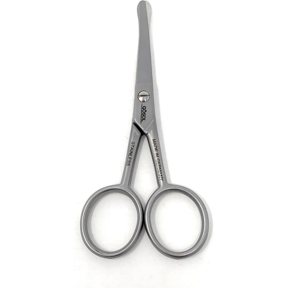 Solingen Nose & Ear Scissors - Stainless Steel Rounded Tip Scissors for Eyebrow, Nose Hair, Mustache and Beard