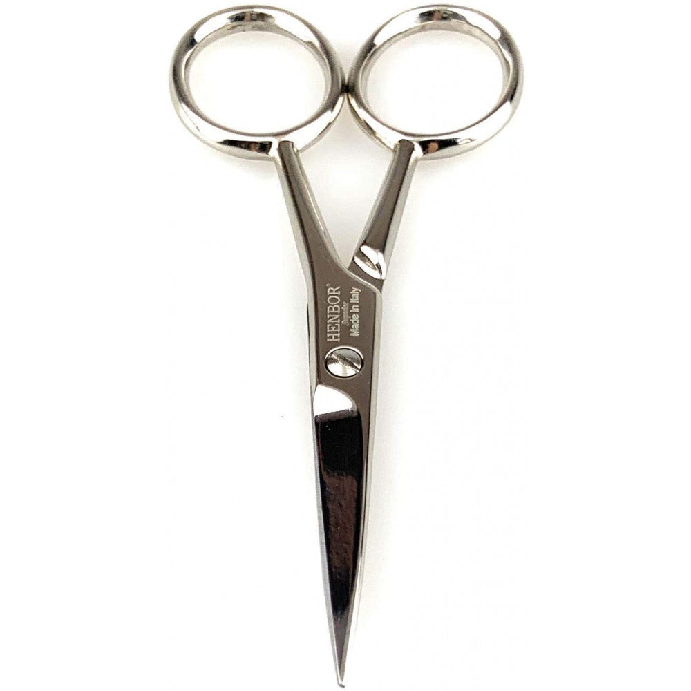 Henbor Italy Mustache & Beard Scissors Nickel Plated