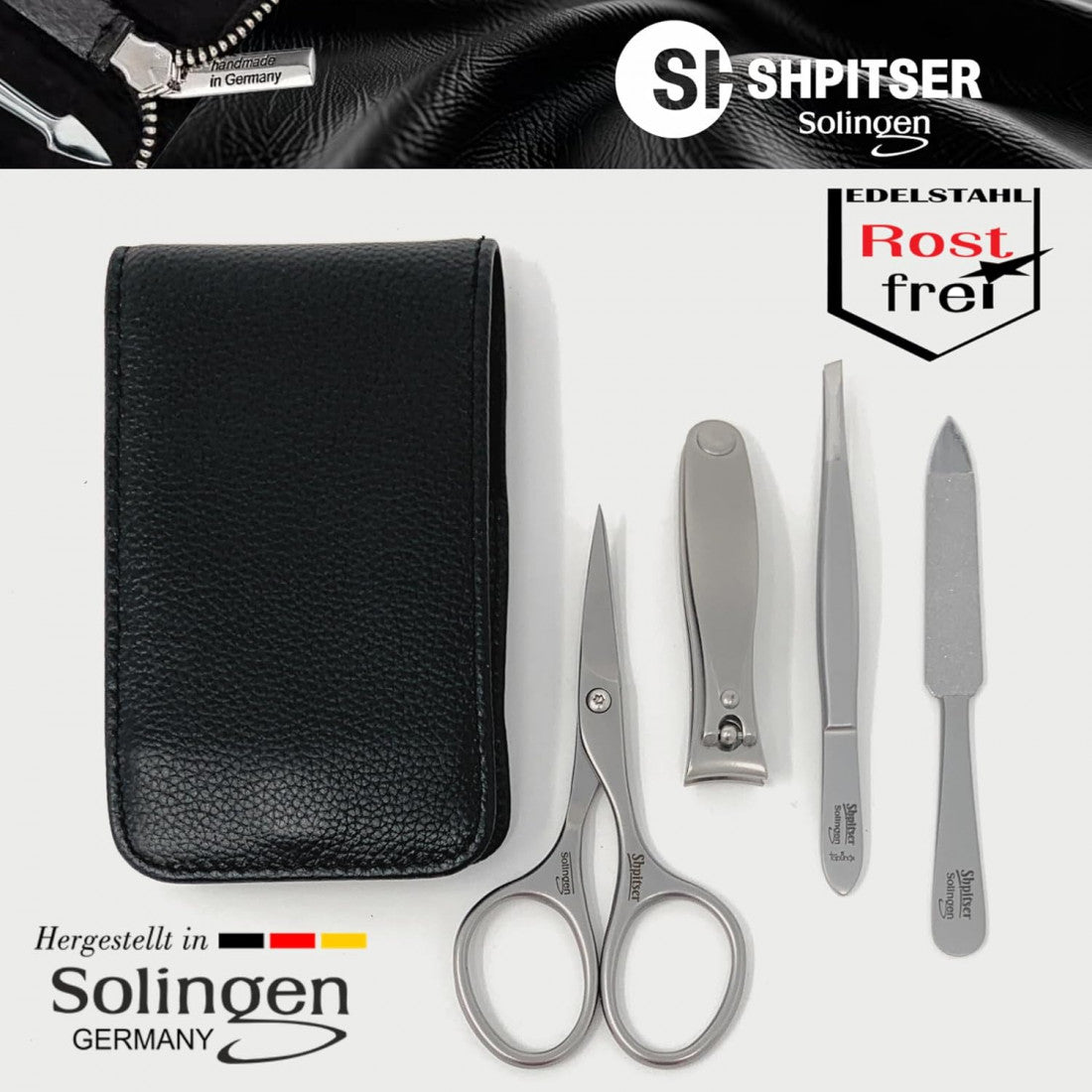Shpitser Manicure and Pedicure Set of 4 Surgical Stainless Steel Instruments