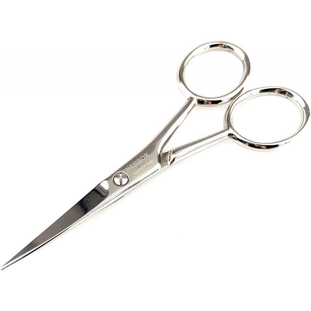 Henbor Italy Mustache & Beard Scissors Nickel Plated