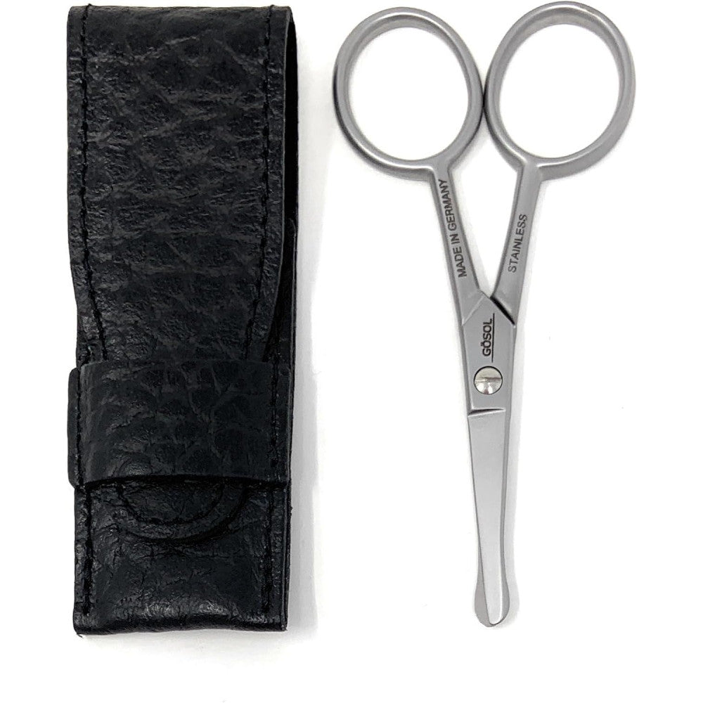Solingen Nose & Ear Scissors - Stainless Steel Rounded Tip Scissors for Eyebrow, Nose Hair, Mustache and Beard