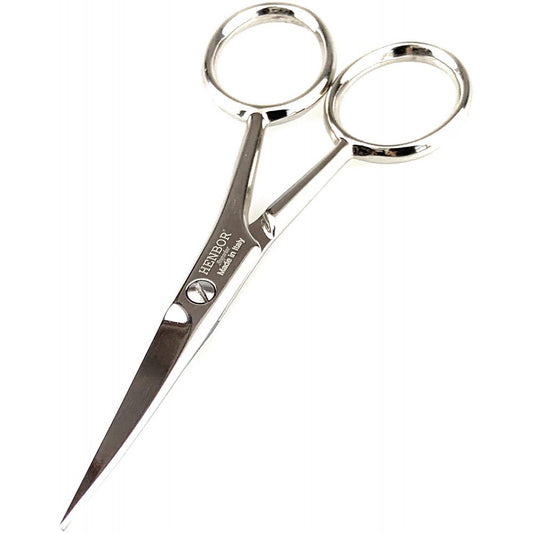 Henbor Italy Mustache & Beard Scissors Nickel Plated