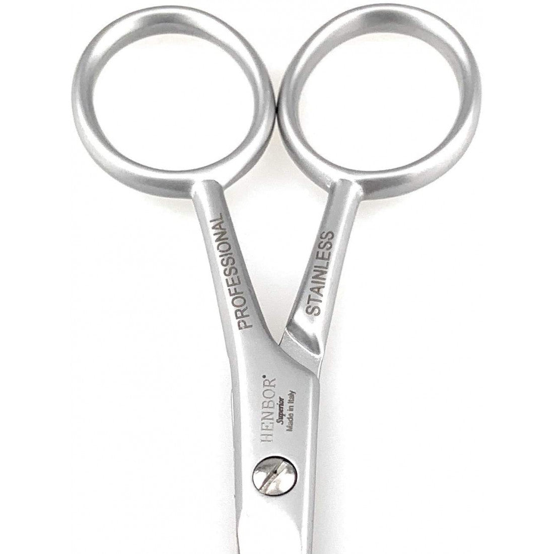 Henbor Italy Professional Mustache & Beard Scissors Surgical Stainless Steel Professional Grooming Tool