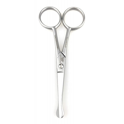 Henbor Professional Nose & Ear Scissors Premium Stainless Steel Rounded Tip Scissors for Eyebrow Nose Hair Mustache and Beard