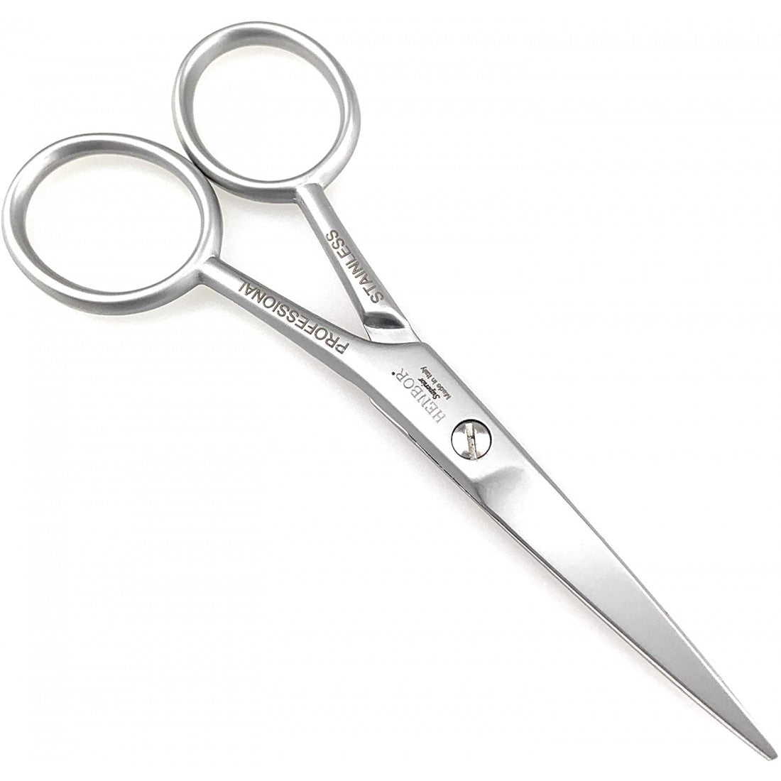 Henbor Italy Professional Mustache & Beard Scissors Surgical Stainless Steel Professional Grooming Tool
