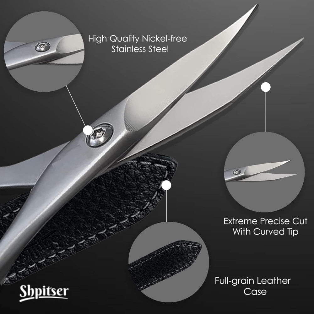 Shpitser Manicure and Pedicure Nail Scissors for Toe and Fingernails Luxbury Beauty